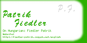 patrik fiedler business card